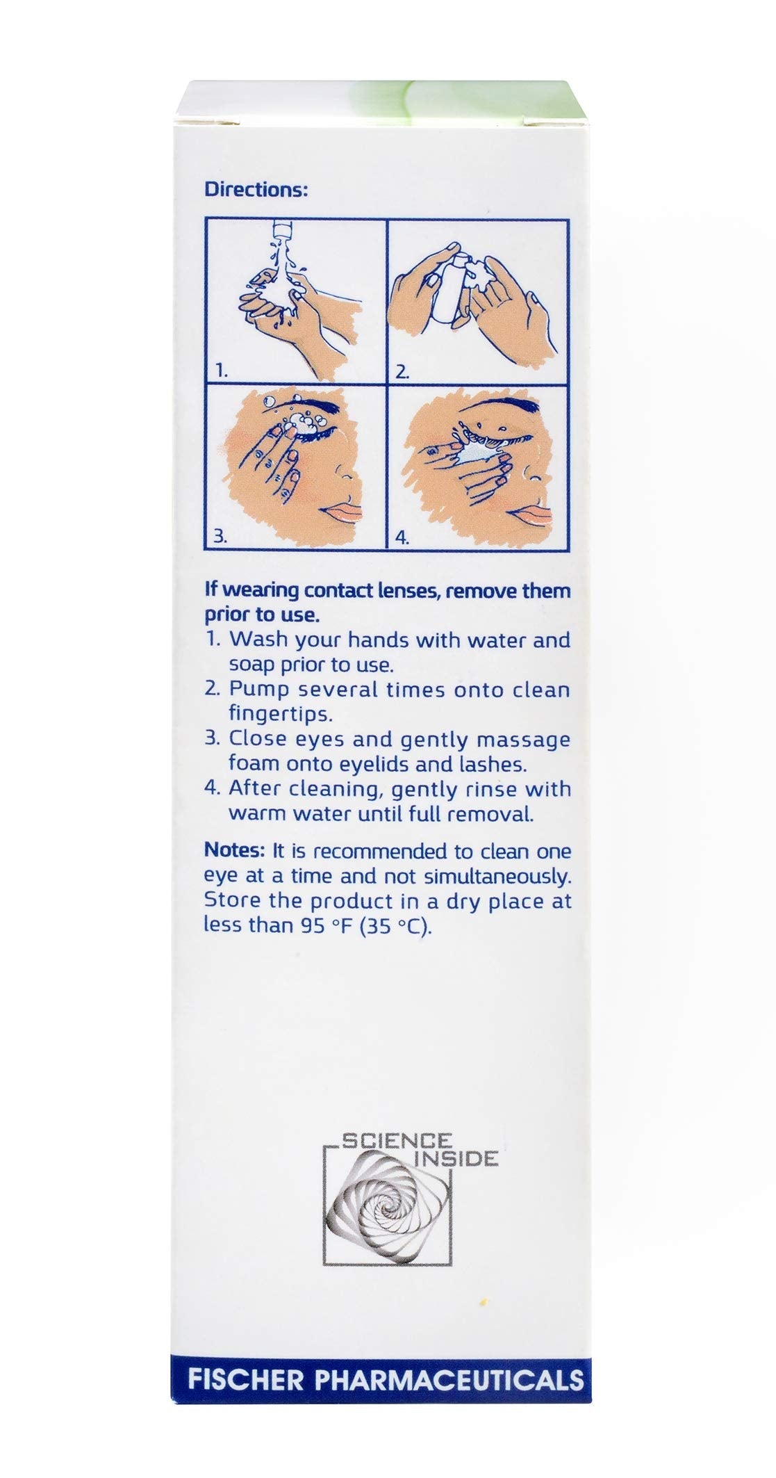Dr. Fischer Tea Tree Oil Eyelid and Lashes Cleanser - Eye Lid Scrub and Wash - Eyelash Foam