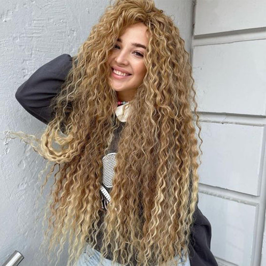 Eerya Long Curly Braiding Hair 30 Inch 2 Packs Ocean Wave Crochet Hair for Black Women Deep Wave Braiding Hair for Boho Braids（30 inch, 18T/613M）