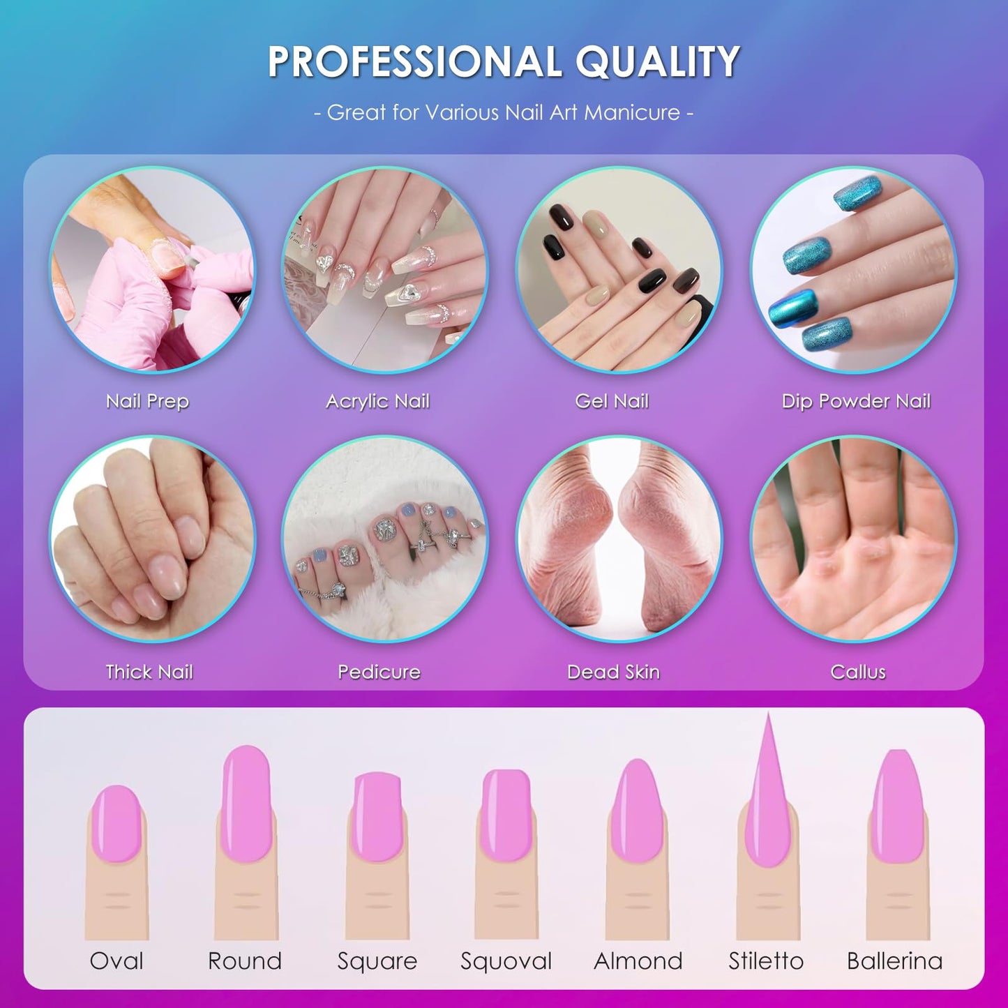 26PCS Nail Drill Bits Set with Holder Case, 3/32 inch Ceramic Safety Bits for Nail Drill, Diamond Cuticle Efile Nail Drill Bits, Remover Bits for Acrylic Gel Nail Tech Manicure Pedicure, Home Salon