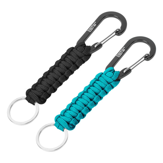 EOTW Carabiner Keychain, Small Carabiner Clip with Paracord Keychain Mini Aluminum D Ring Key Organizer