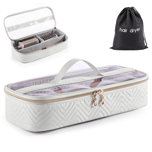 ELCUPA Hair Tools Travel Case with Black Hair Dryer Bag, Hair Tools Travel Carrying Case for Shark FlexStyle/SmoothStyle - Hair Air Wrap Dryer Case Flat Curling Iron Travel Organizer