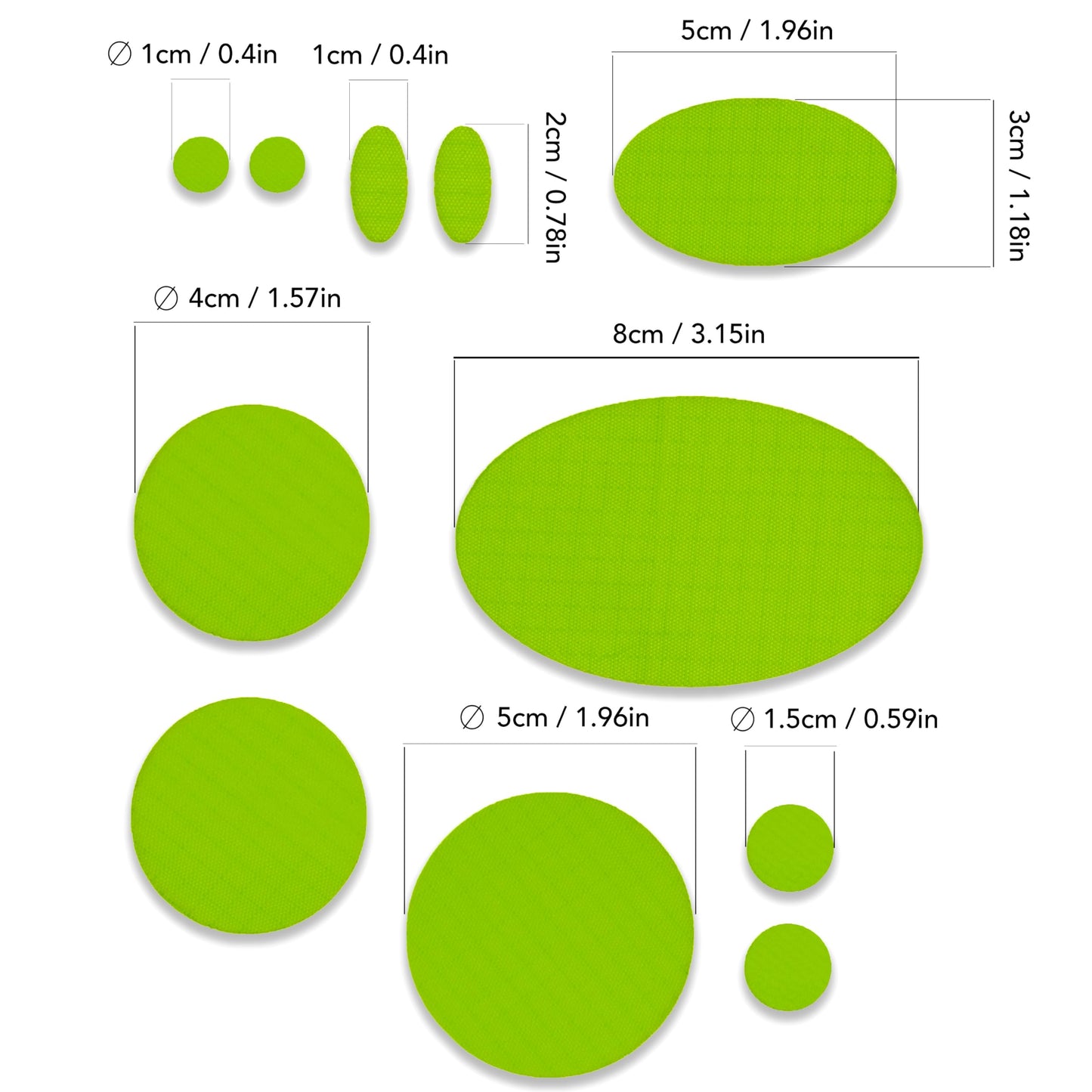 Down Jacket Repair Patches | Pre-Cut, Self-Adhesive, Soft, Waterproof, Tear-Resistant Rip-Stop Nylon Fabric to Fix Holes in Clothing, Sleeping Bags, Ski Pants (11 Pieces, Green)