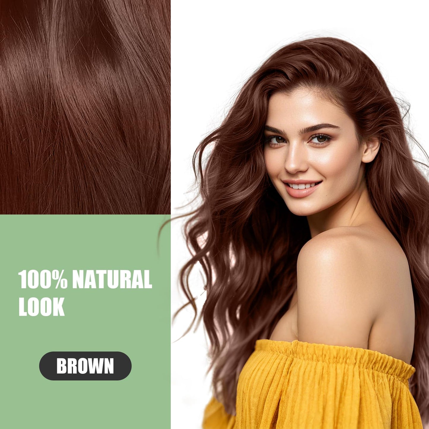 DYEING 221 BC FARNDU Chestnut Brown Hair Dye Shampoo for Gray Hair Coverage - 3 In 1 Natural Hair Color Shampoo for Women & Men, Champu Para Canas Mujer