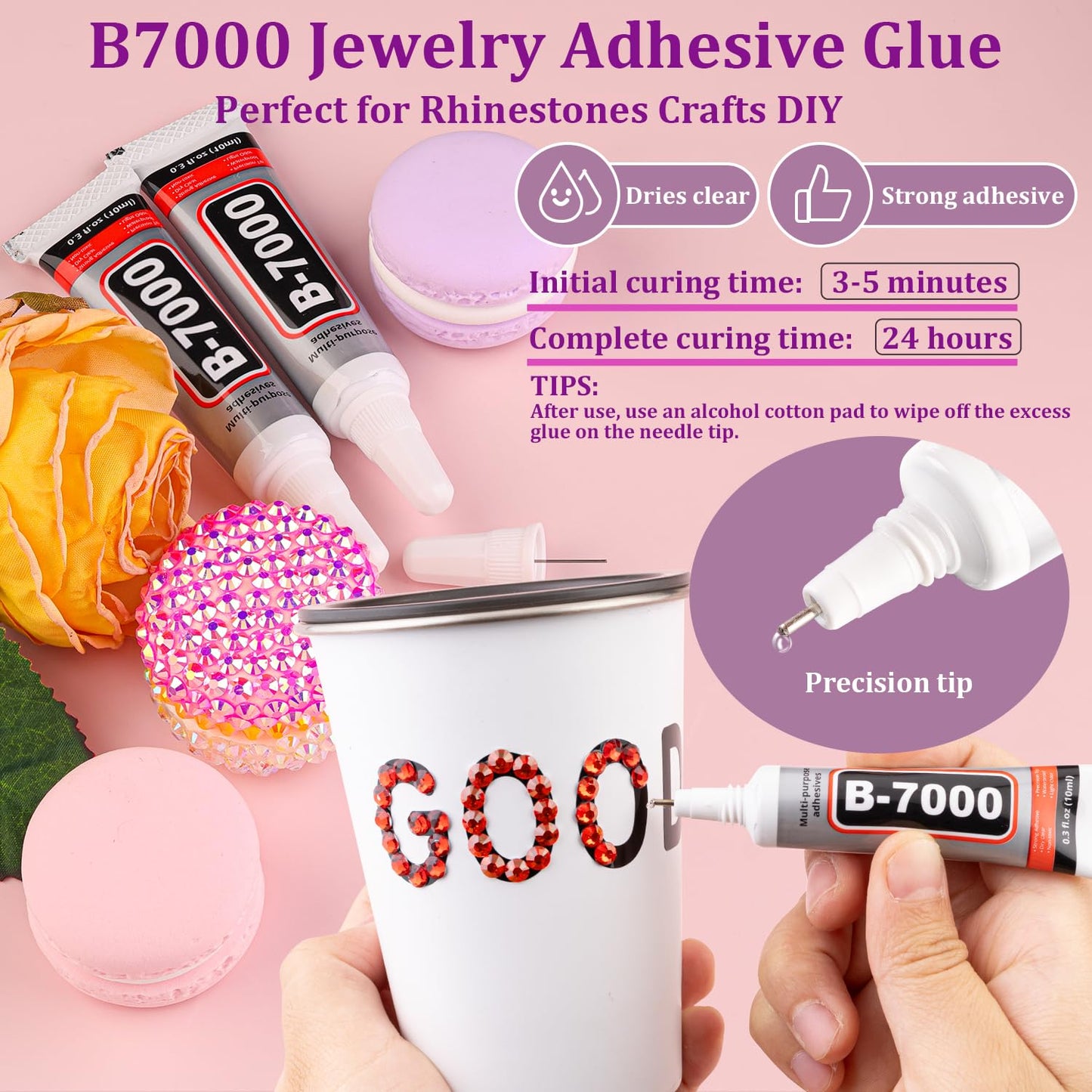 16000Pcs Resin Red Rhinestones for Crafting, Non Hotfix Flatback Gems, Bedazzling Crystal with 3Pcs 10ml B7000 Jewelry Glue for DIY Crafts Clothing Tumblers Shoes Fabric Nail Art