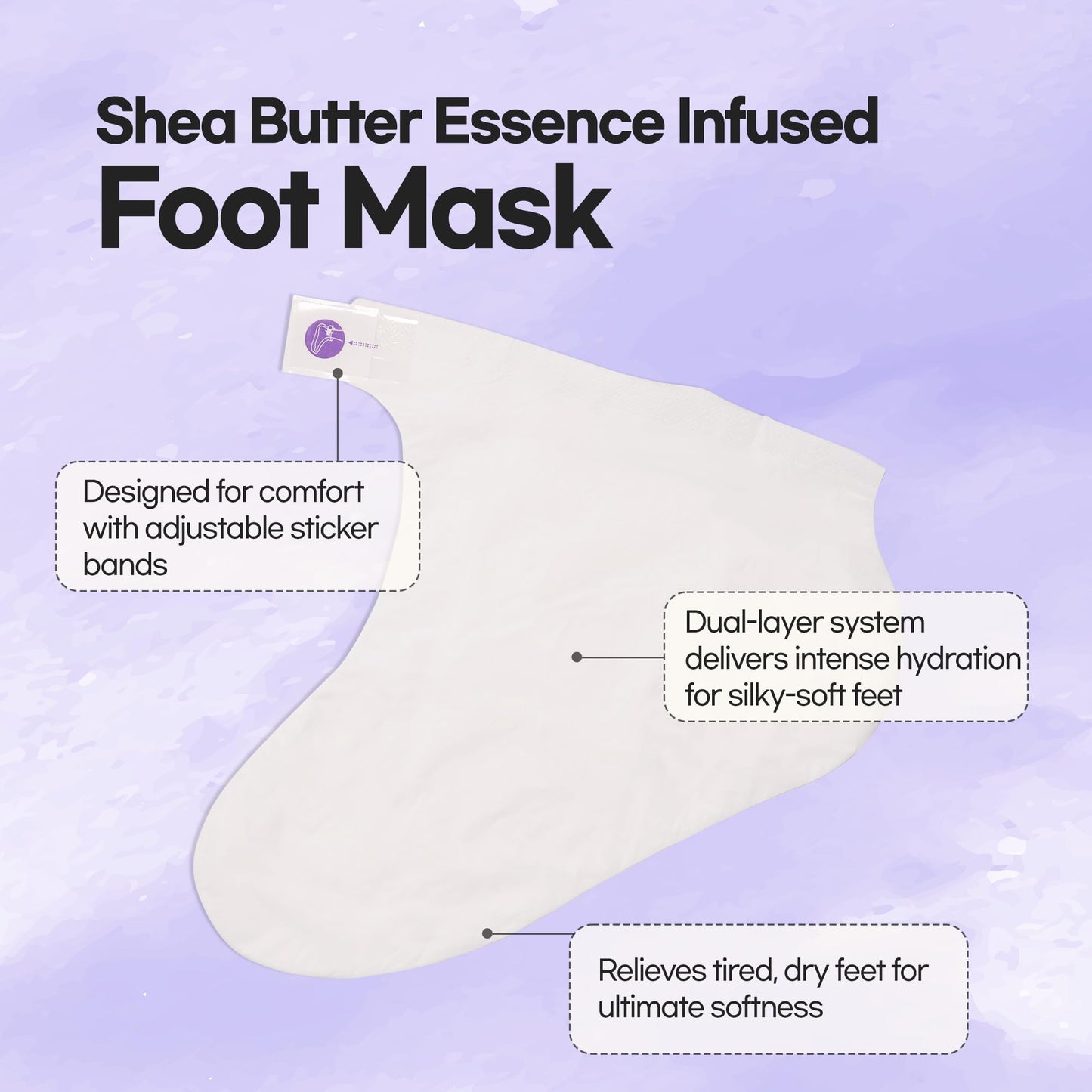 Epielle Relaxing Foot Masks - Melatonin & Lavender Extract | Deep Moisturizing | 100% Vegan & Cruelty-Free | 6 Pack Socks | Beauty Gifts, Easter Gifts, Mother's day Gifts
