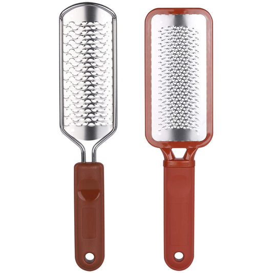 2 Pieces Colossal Foot Rasp Foot Files Callus Remover Foot Scrubber, Stainless Steel Feet Grater Heel File Foot Pedicure Tools for Dry Cracked Heels