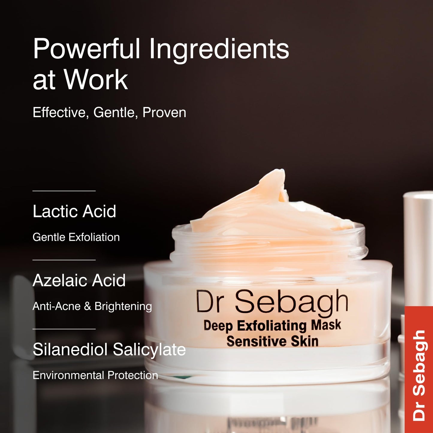 Dr Sebagh - Exfoliating Face Mask Sensitive Skin [AHA & SALYCIC ACID] - Gentle Face Exfoliator for Smooth & Radiant Skin - Sensitive Skin Exfoliating - Skin Exfoliator for Skin Cell Boost (1.7fl.oz.)