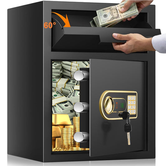 2.8 cu ft Large Fireproof Drop Safe Box for Business, Anti-Theft Cash Drop Safe with Slot & Combination Lock, Heavy Duty Depository Slot Safes for Home Business Mail Church