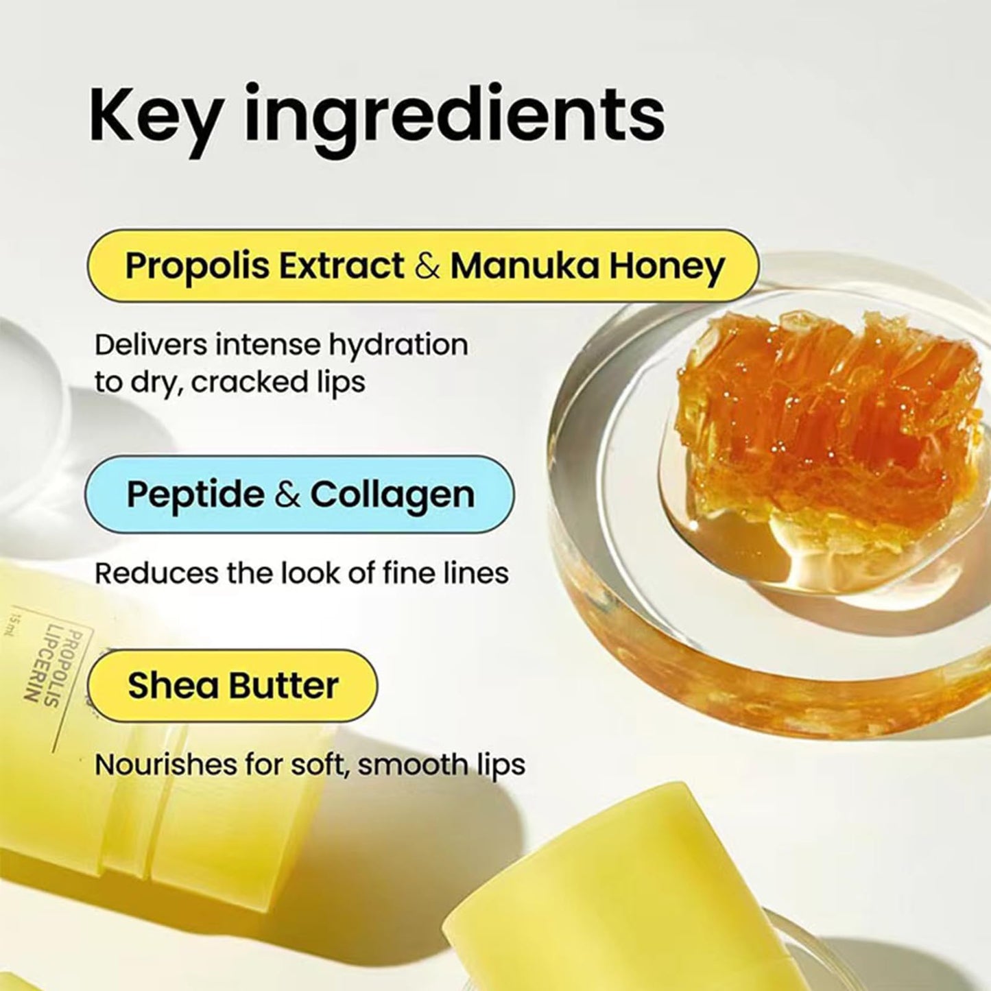 2 PCS Honey Lip Butter, Moisturising Lip Balm With Beeswax & Vitamin E, Hydrating Lip Repair & Mask All-Day Long-lasting Moisture, Korean Lip Care