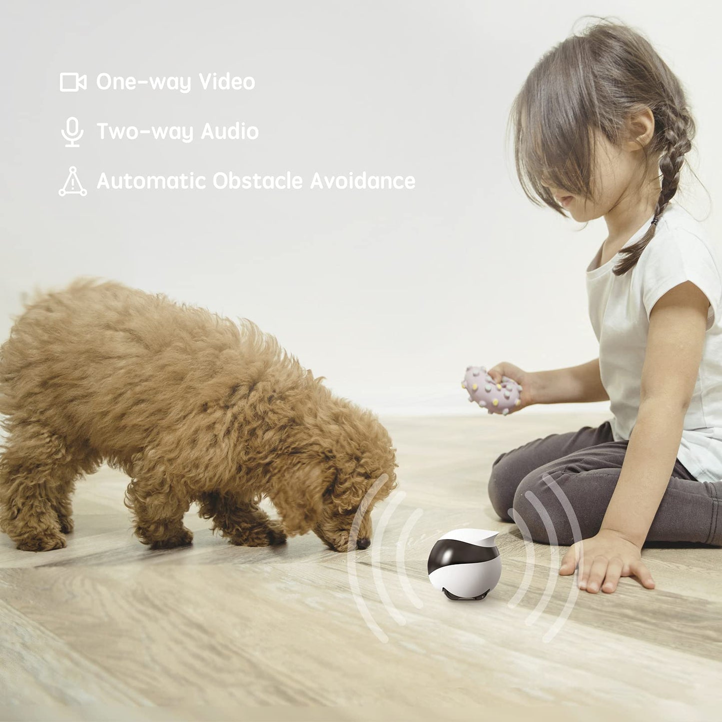 Enabot Home Security Camera EBO SE: 1080P Indoor Cam Battery-Operated, Auto-Recharge, Night Vision, Wireless Camera for Pet/Elderly/Baby, 2-Way Talk, Local Storage, APP Control
