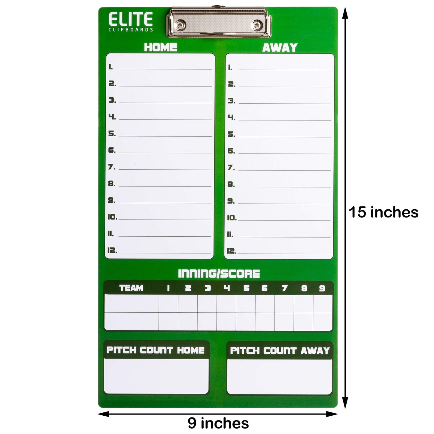Elite Clipboards Dry Erase Coaches Clipboards | Basketball, Baseball, Soccer, Football, Hockey, Volleyball, Lacrosse (Baseball)