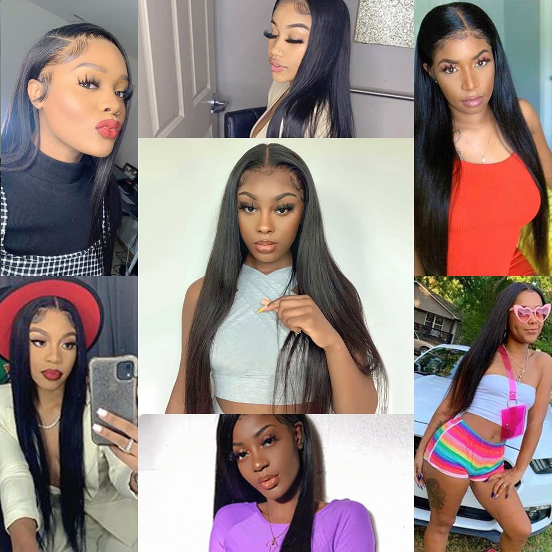 Eileen 13x4 HD Lace Front Wigs Human Hair Straight 28 Inch 180 Density Glueless Wigs Human Hair Straight Lace Frontal Wigs Human Hair Closure Wig Human Hair for Women Natural Black