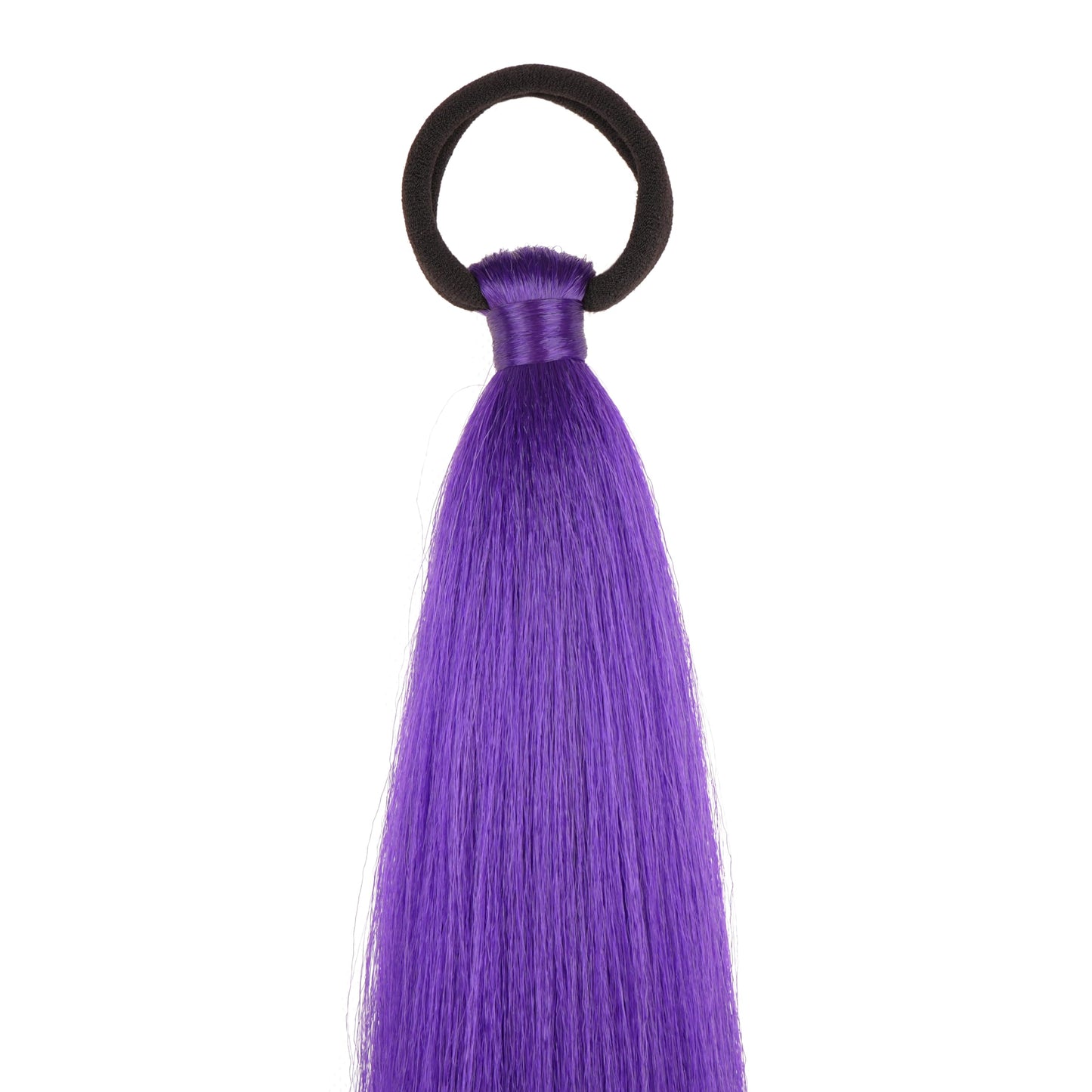 2 Pack Purple Ponytail Extension with Elastic Tie Straight Sleek Wrap Around Braid Ponytail 26 Inch (Purple#)