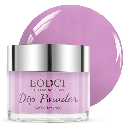 EODCI Glitter Dipping Powder Nails, Shimmer Purple Color Dipping powder No UV/LED Lamp Required Long Lasting Dip Nail Colors lasted 21 days Nail Color for Professionals & At-Home DIY 1oz