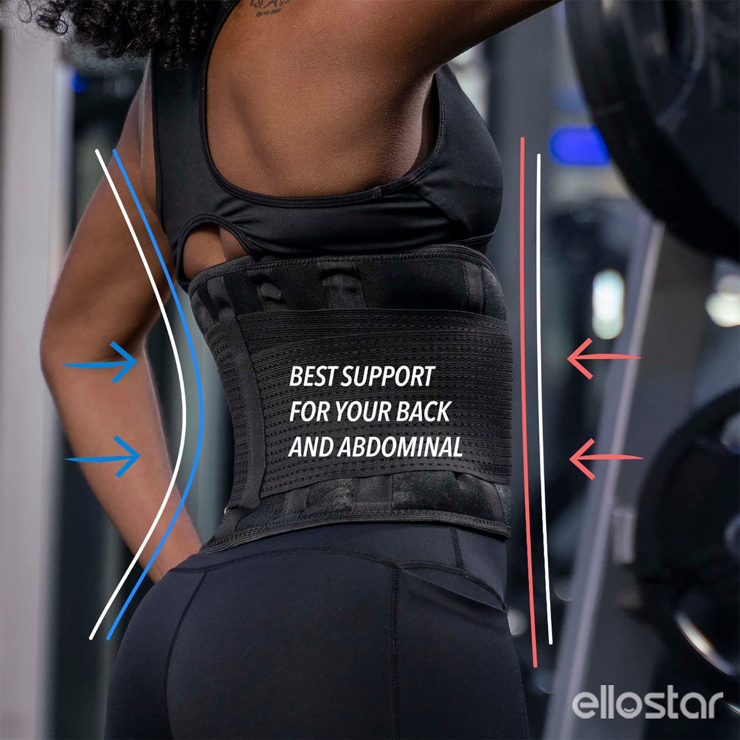 ellostar Women's Waist Trainer: Sweat Band for Belly Fat, Tummy Control, Back Support, Workout Shapewear, Weight Loss Aid X-Large, Black