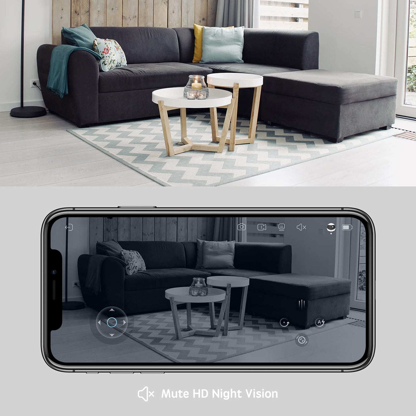 Enabot Home Security Camera EBO SE: 1080P Indoor Cam Battery-Operated, Auto-Recharge, Night Vision, Wireless Camera for Pet/Elderly/Baby, 2-Way Talk, Local Storage, APP Control