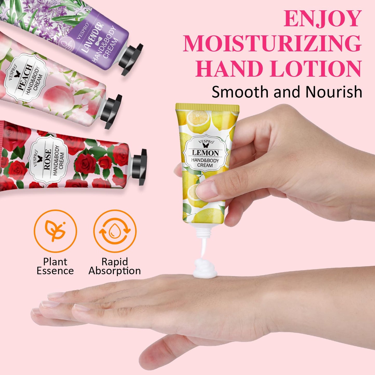 182 Pack Hand Cream Gifts Set For Women, Hand Lotion for Easter Basket Stuffers, Mothers Day Gifts, Wedding Shower Favors and Teacher Appreciation Gifts, Hand Lotion Travel Size for Dry Cracked Hands