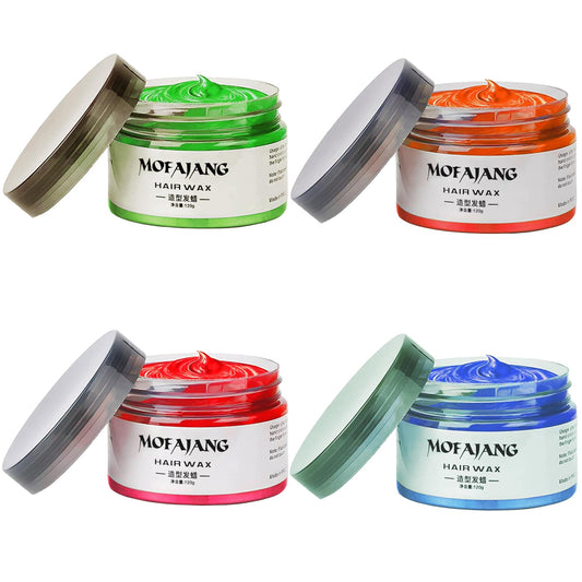 EFLY Temporary Hair Color Chalk For Kids, Hair Wax Color For 4 5 6 7 8 9 Year Old Girl Gifts, Birthday,Party, Cosplay DIY, Children's Day, Halloween, Christmas (4, Red Orange Blue Green)