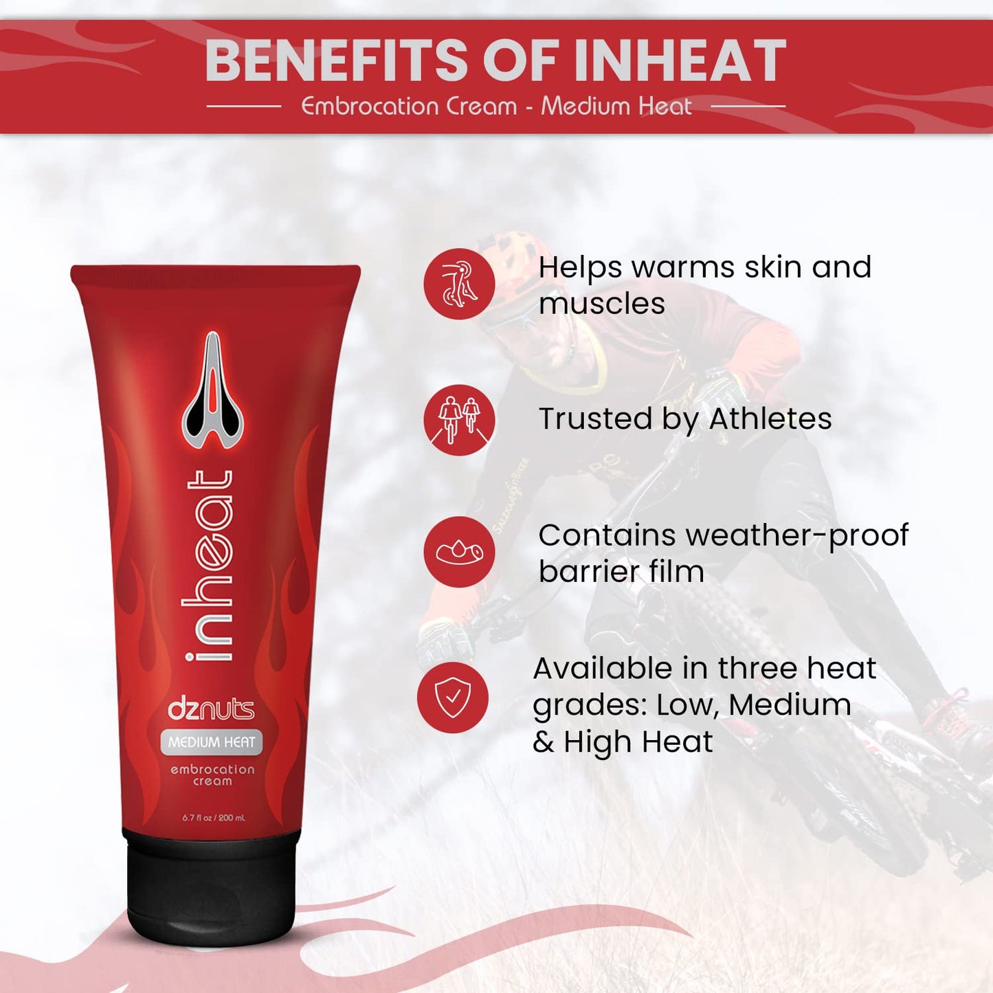 dznuts, Women’s Bliss Chamois Cream with InHeat Embrocation Cream for Cold Weather (Medium Heat)