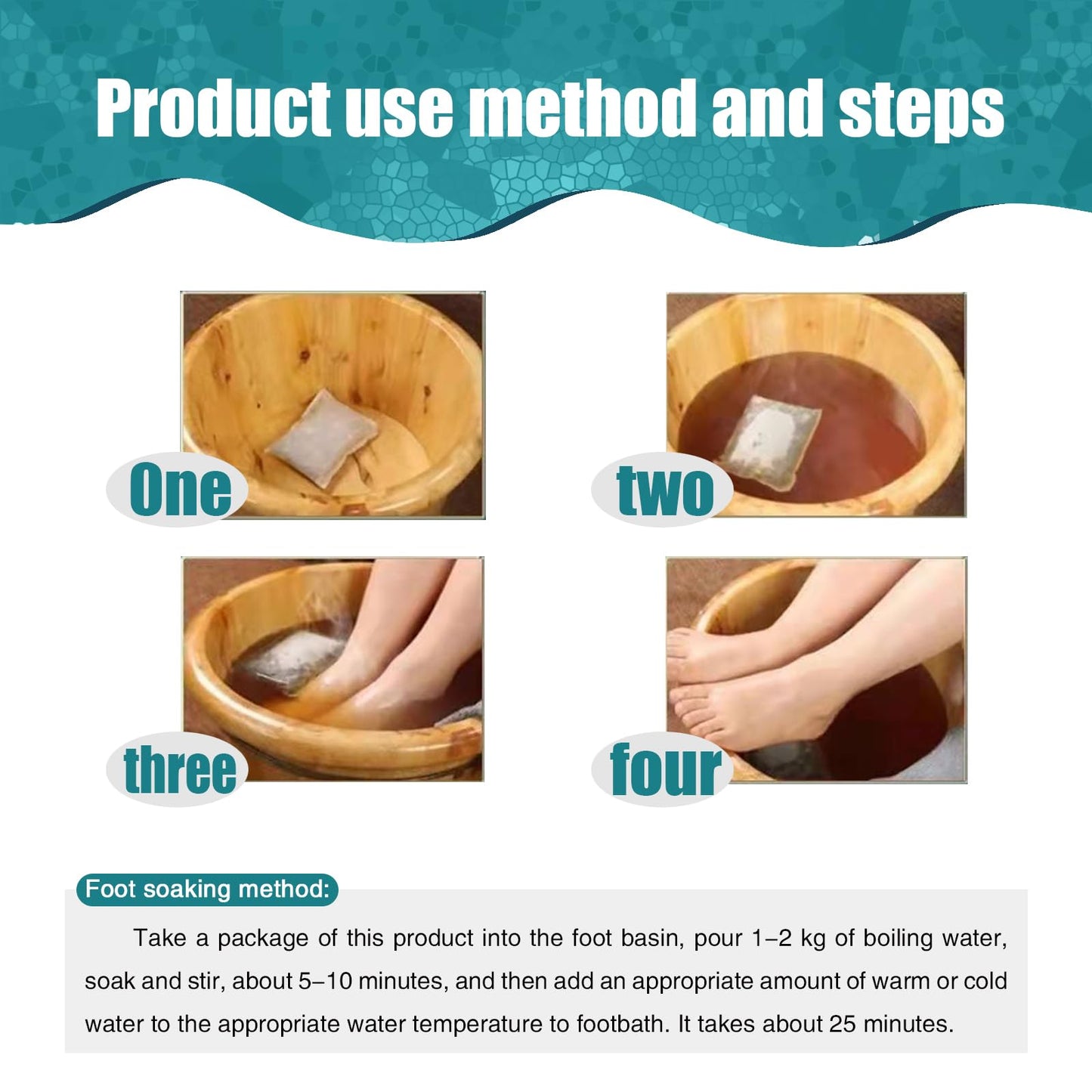 10PCS Herbal Foot Soak,, Natural Mugwort Herb Ginger Foot Bath Bag - 艾草生姜足浴中药泡脚药包,使用木制泡脚桶更好