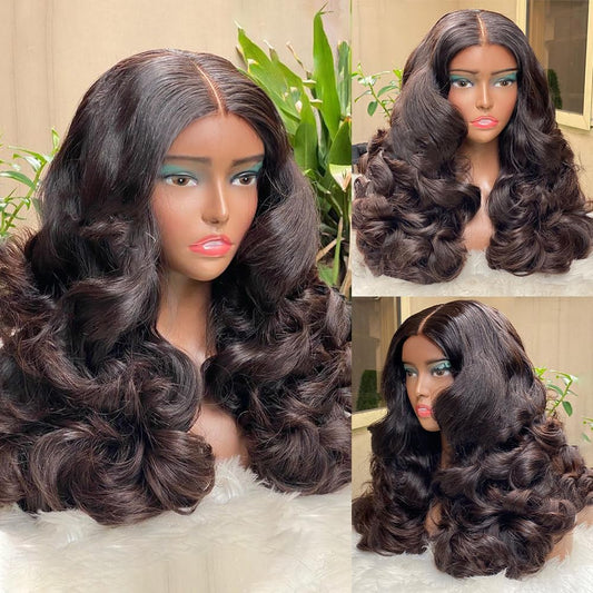 200% Density Loose Wave Lace Front Wigs Human Hair Pre Plucked 360 HD Transparent Lace Front Wig WithBaby Hair Lace Front Wigs Human Hair LooseDeep Wave Lace Front Wigs ForWomen Natural Color(18 Inch)