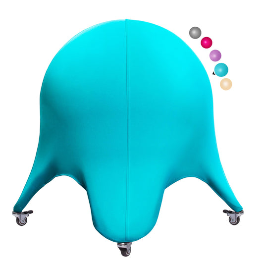 ENOVI Starfish Ball Chair, Yoga Ball Chair Exercise Ball Chair Ergonomic Design for Home Office Desk, Stability Ball & Balance Ball Seat to Relieve Back Pain, 24IN, AB
