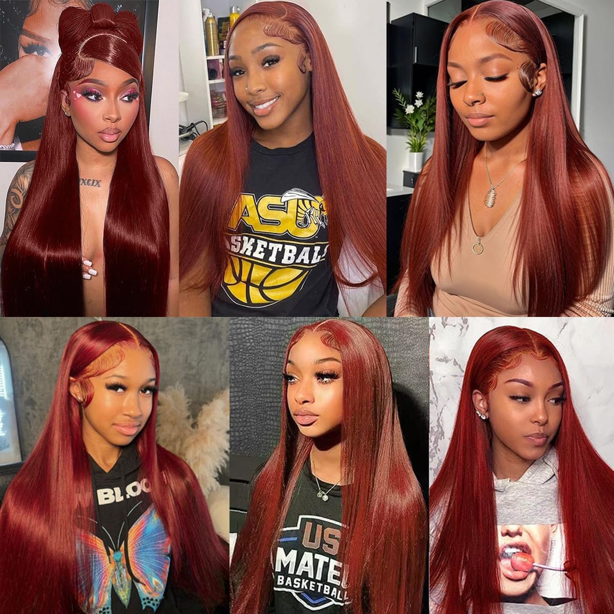 250 Density Straight Lace Front Wigs Human Hair Pre Plucked 13x4 HD Transparent Lace Front Wigs Human Hair for Women Reddish Brown Lace Front Wigs HumanHair 33# Colored Brazilian Human Hair Wig 32Inch