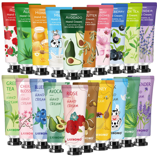 Easter Basket Stuffers for Teens,Mothers Day Gifts for Wife-20 Pack Hand Cream Gifts Set,Hand Lotion Travel Size for Dry Hands,Thank You Gifts,Stocking Stuffers for Adults,Teacher Appreciation Gifts