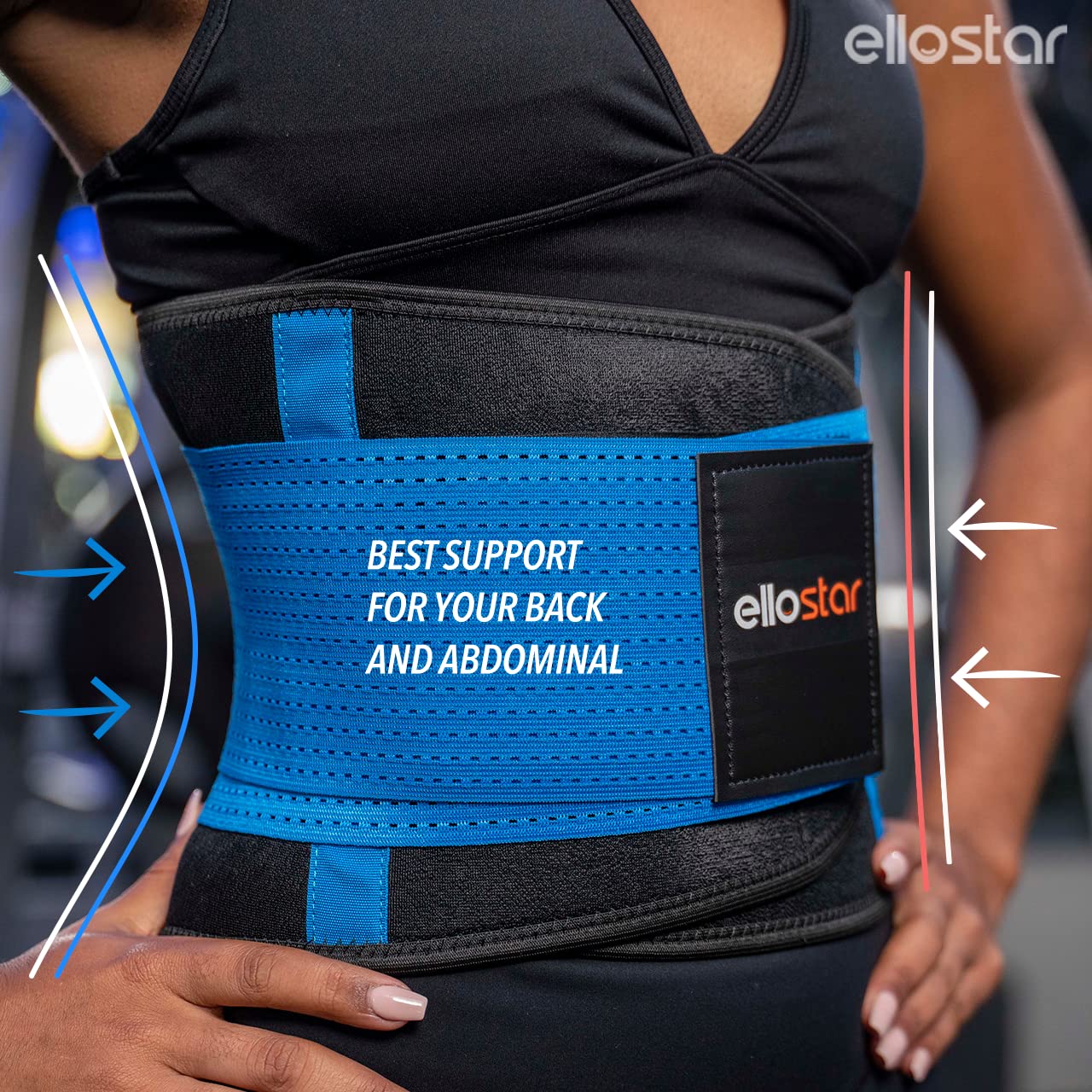 ellostar Women's Waist Trainer: Sweat Band for Belly Fat, Tummy Control, Back Support, Workout Shapewear, Weight Loss Aid X-Large, Blue