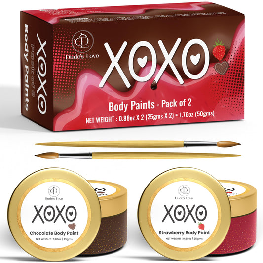 Edible Flavored Body Paints Set for Couples – Honeymoon Gifts Set | Stawberry & Chocolate | Pack of 2 – Enhance Fun & Intimacy with Skin-Friendly, Mess-Free | Easy-to-Clean – (0.88oz x 2 )1.76 Oz