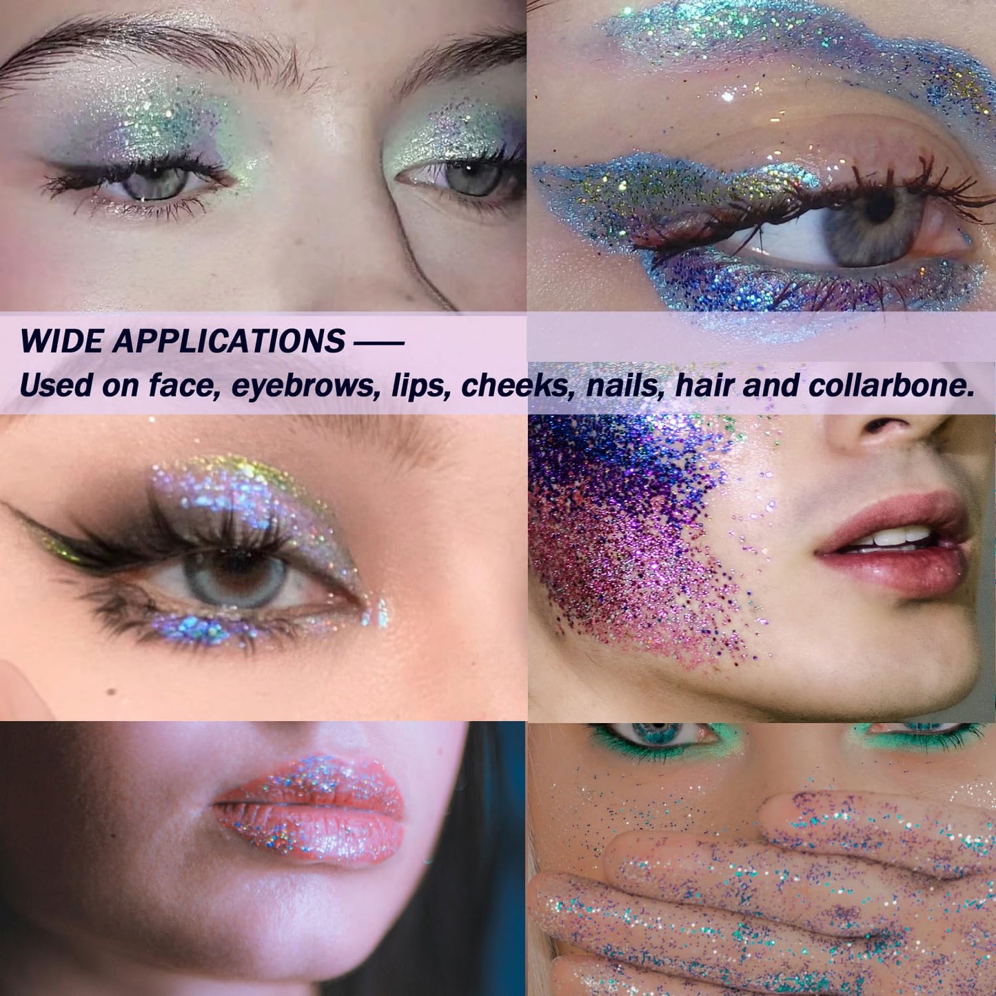 2 Pack Holographic Body Glitter Gel for Body, Face, Hair and Lip Color Changing Sparkling Face Glitter Gel for Music Festival Halloween Concerts Art Party Rave (Neon Pink + Pink Chameleon)