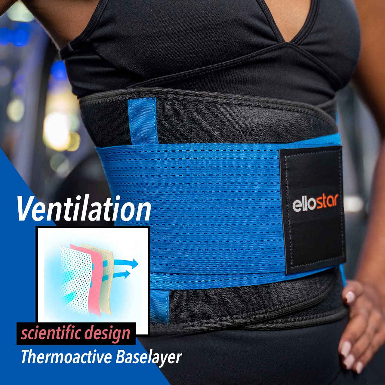 ellostar Women's Waist Trainer: Sweat Band for Belly Fat, Tummy Control, Back Support, Workout Shapewear, Weight Loss Aid X-Large, Blue