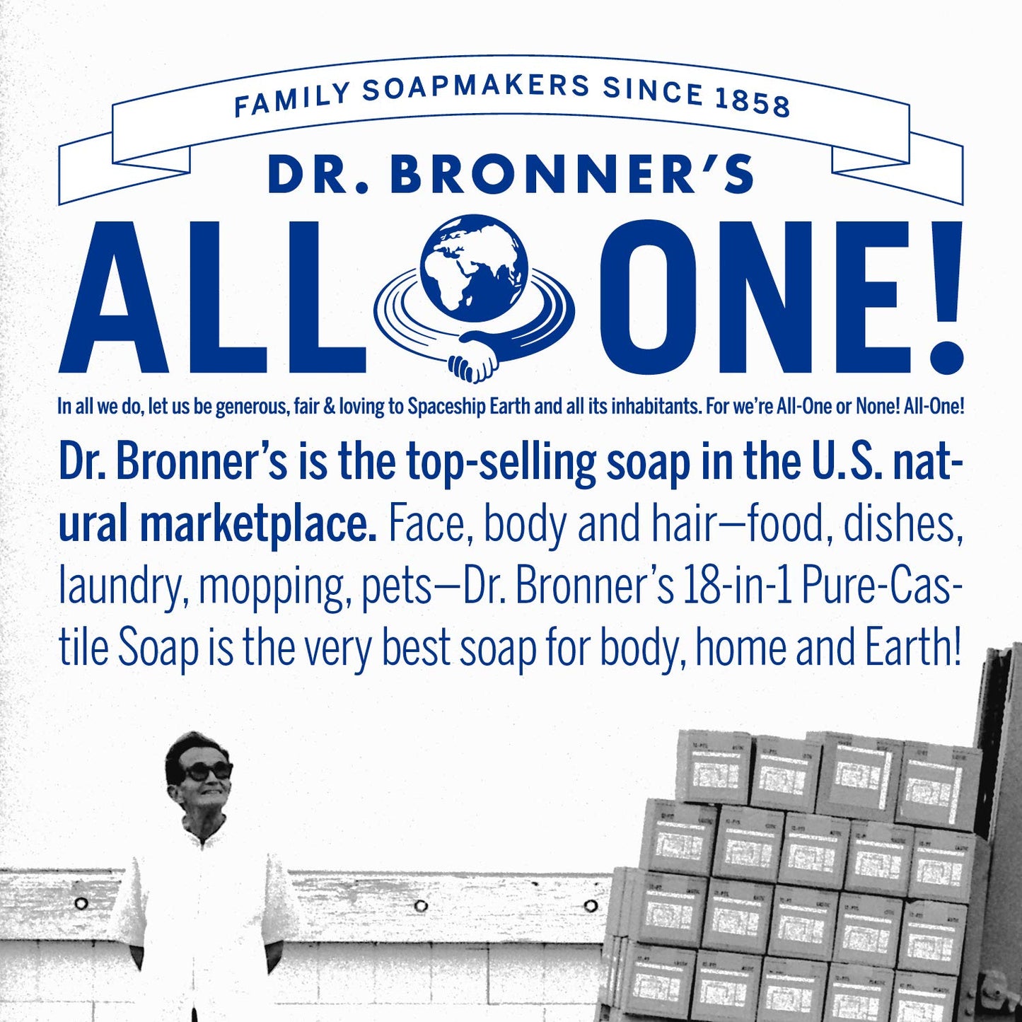 Dr. Bronner's Magic Soap - Pure-Castile Liquid Soap (Baby Unscented, 1 Gallon) -Regenerative Organic Certified Oils, 18-in-1 Uses: Face, Hair, Laundry & Dishes, For Sensitive Skin, No Fragrance, Vegan