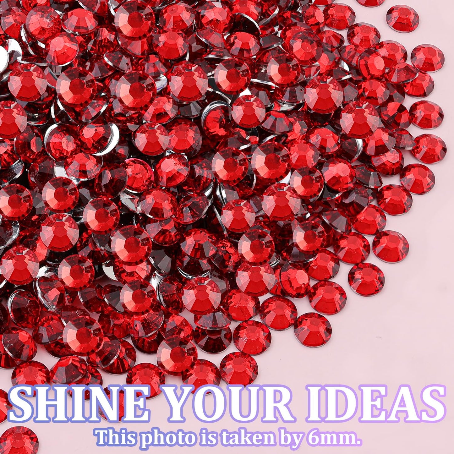 16000Pcs Resin Red Rhinestones for Crafting, Non Hotfix Flatback Gems, Bedazzling Crystal with 3Pcs 10ml B7000 Jewelry Glue for DIY Crafts Clothing Tumblers Shoes Fabric Nail Art