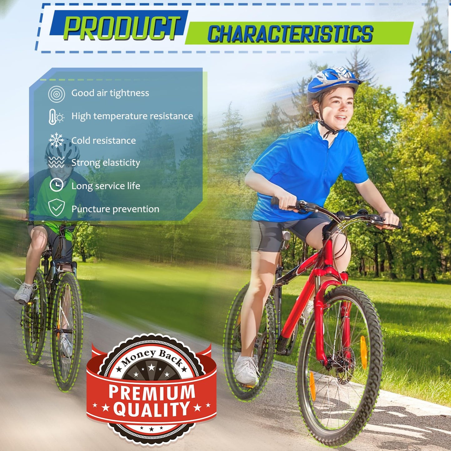 2 Pack 16" Kids Bike Inner Tubes Fit 1.75/1.95/2.125 with 32mm Schrader Valve, 16'' x 1.75/2.125 Tyre Tube with 2PCS Levers, 16'' Bike Tube Compatible with Kids/Road Bikes by Hydencamm (2 of One Size)