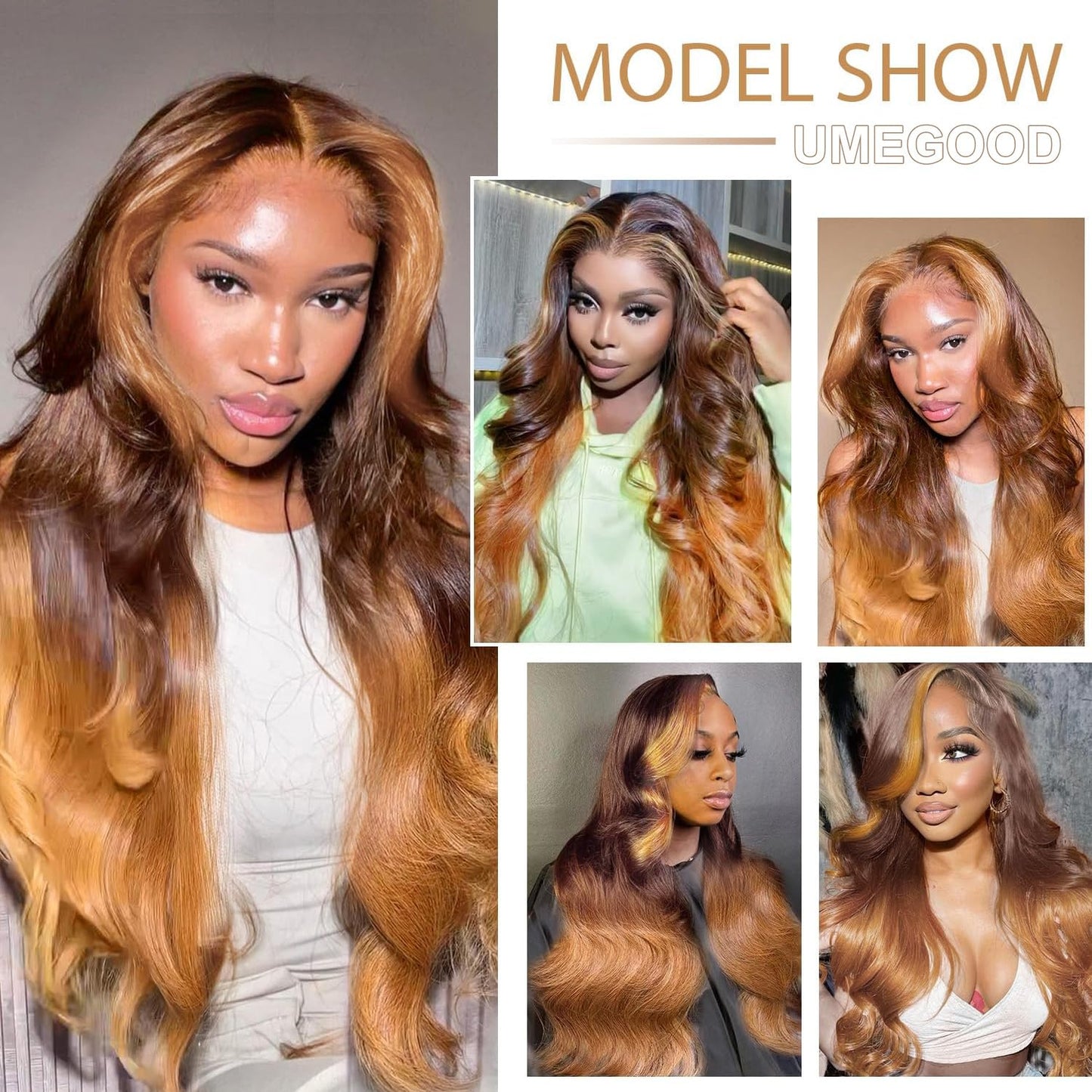 250% Density 13x6 Honey Blonde Wig Human Hair Pre Plucked With Baby Hair 13x6 HD Transparent Body Wave Lace Front Wigs 4/27 Colored Highlight Ombre Lace Front Wig Human Hair Brazilain Virgin 22Inch