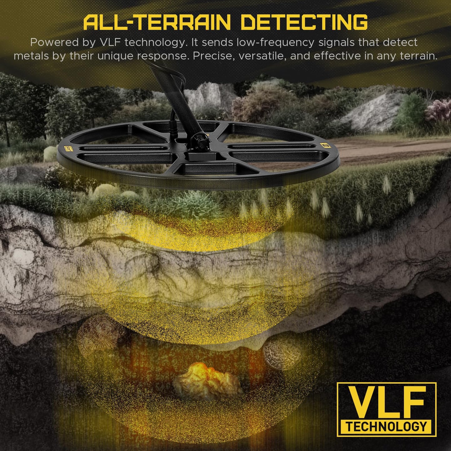 14" Metal Detector for Adults, Double-D Metal Detectors with Higher Sensitivity, Waterproof Metal Detectors with Large IP68 Search Coil, Professional DISC & Pinpointer Metal Detector Mode