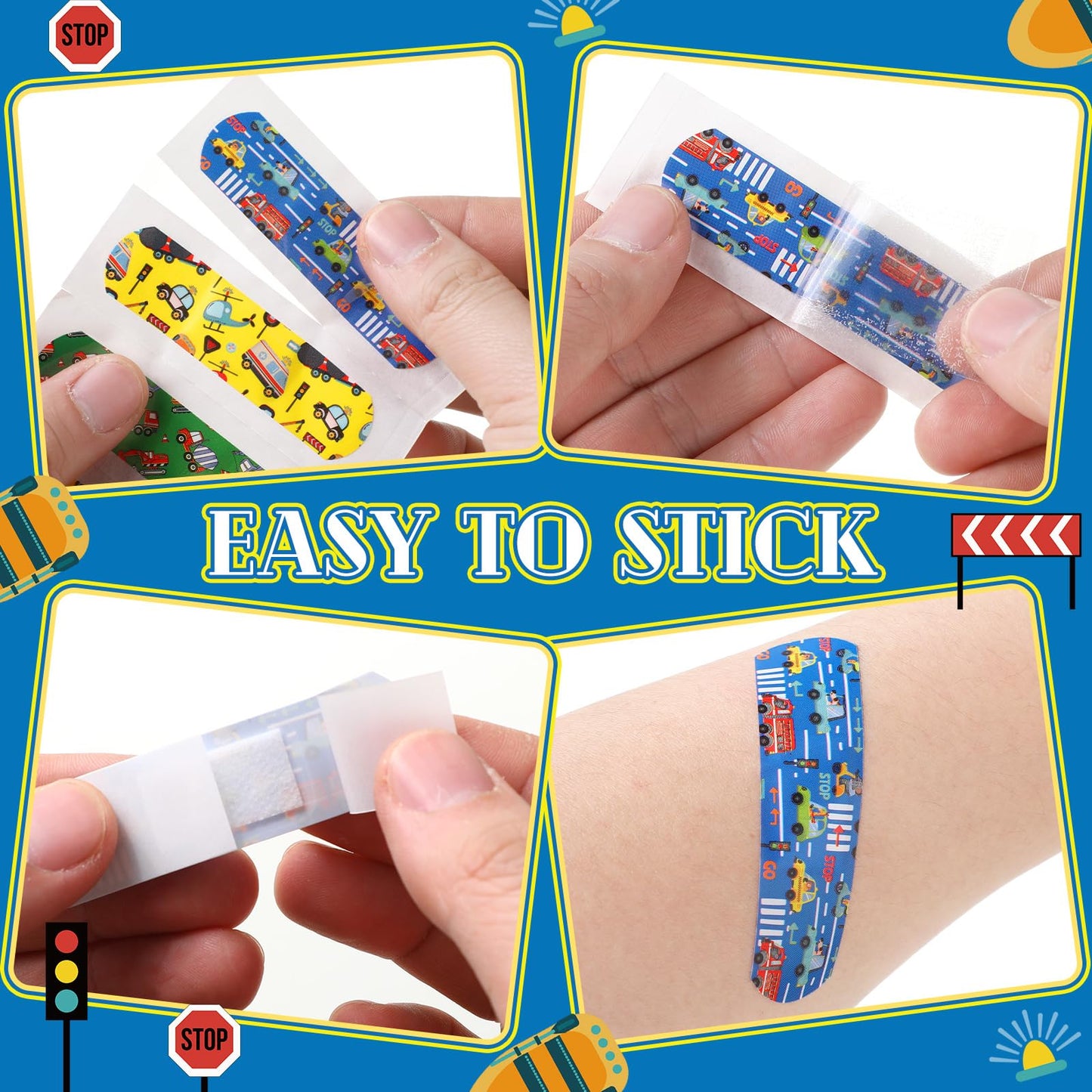 120 Pcs Kids Bandages Bulk Cute Cartoon Flexible Bandages Waterproof Breathable Bandages Strip Protect Cuts and Scrapes for Girls Boys Children Toddlers (Lovely Style)