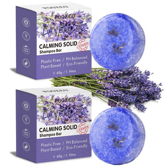 2 Pack Lavender Shampoo Bar,Solid Shampoo Bar And Conditioner Effect Hair Soap,Organic Shampoo Bars For Hair With All Natural Plant Based Essential Oils