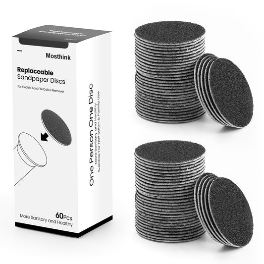120pcs Replacement Sandpaper Refill Discs for Electric Foot File Callus Remover Tool for Men Women Dead Cracked Hard Skin (80 Grit+80 Grit)