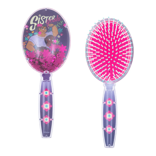 Encanto Hair Brush with Magical Sparkling Stars Confetti HairBrush, Purple - Kids Ages 3+