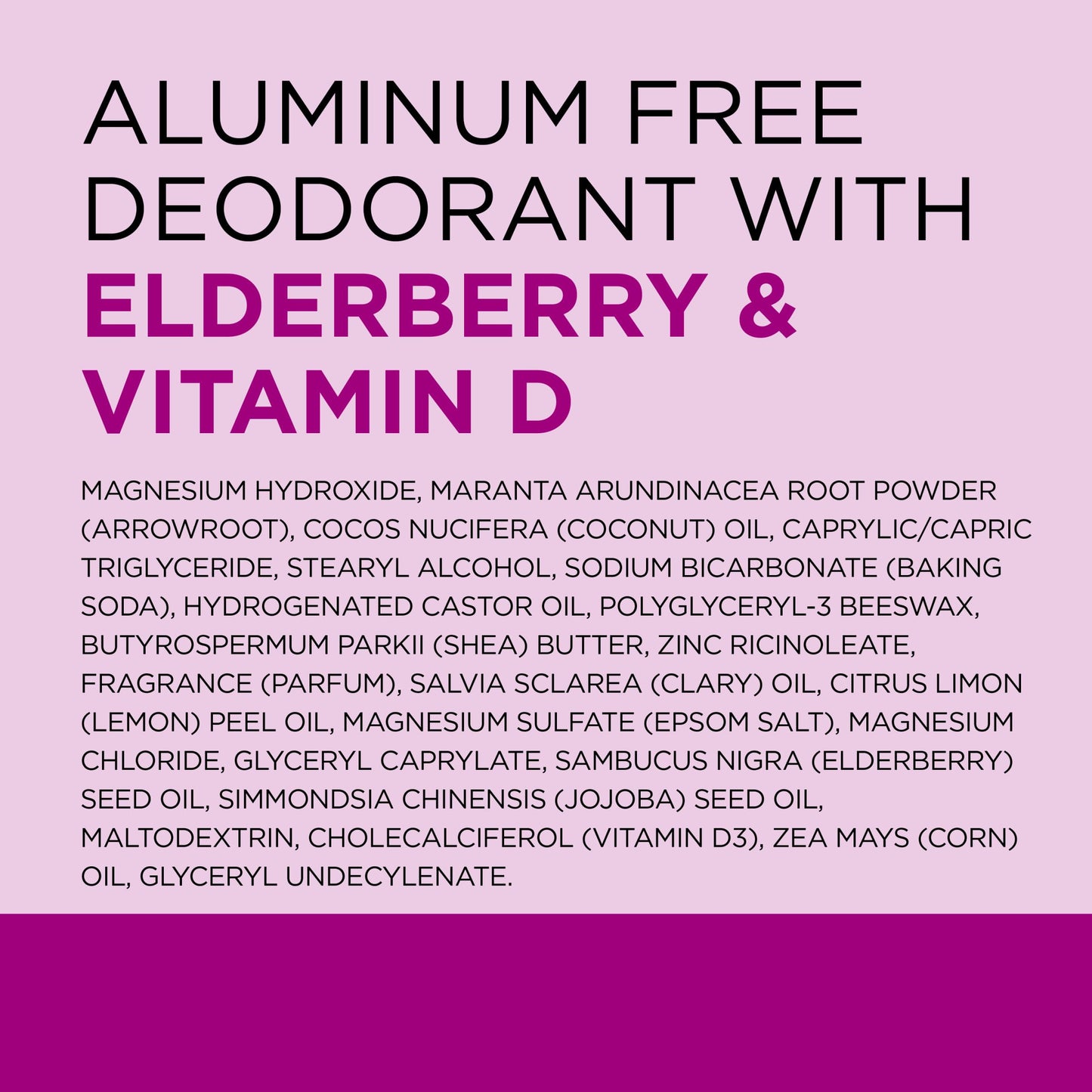 Dr Teal's Aluminum Free Deodorant, Elderberry & Vitamin D with Essential Oils, 2.65 oz (Pack of 3)