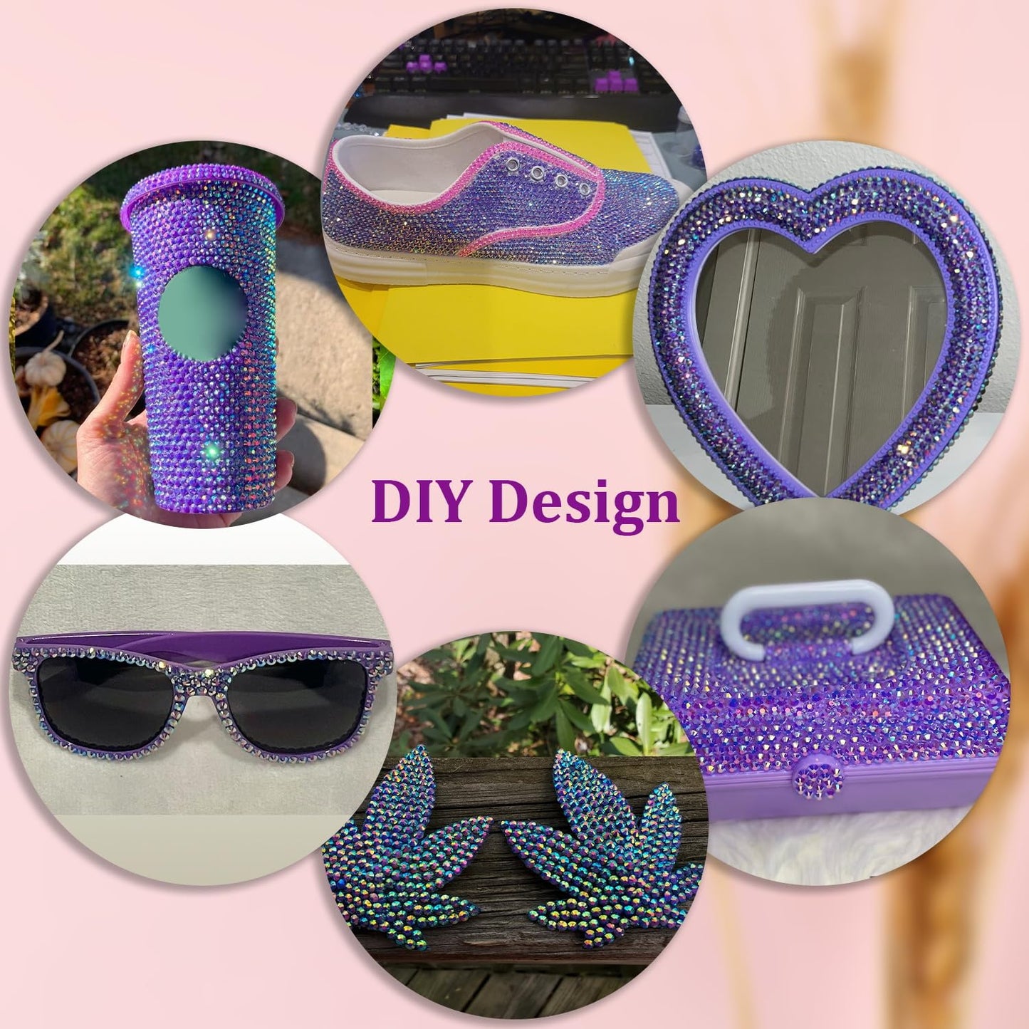 16000Pcs Resin Jelly Rhinestones with Tweezers for Crafting, Dark Purple AB 2-6mm Mixed Sizes Flatback Gems, Bedazzling Crystal for DIY Crafts Clothing Tumblers Mugs Shoes Fabric Nail Art