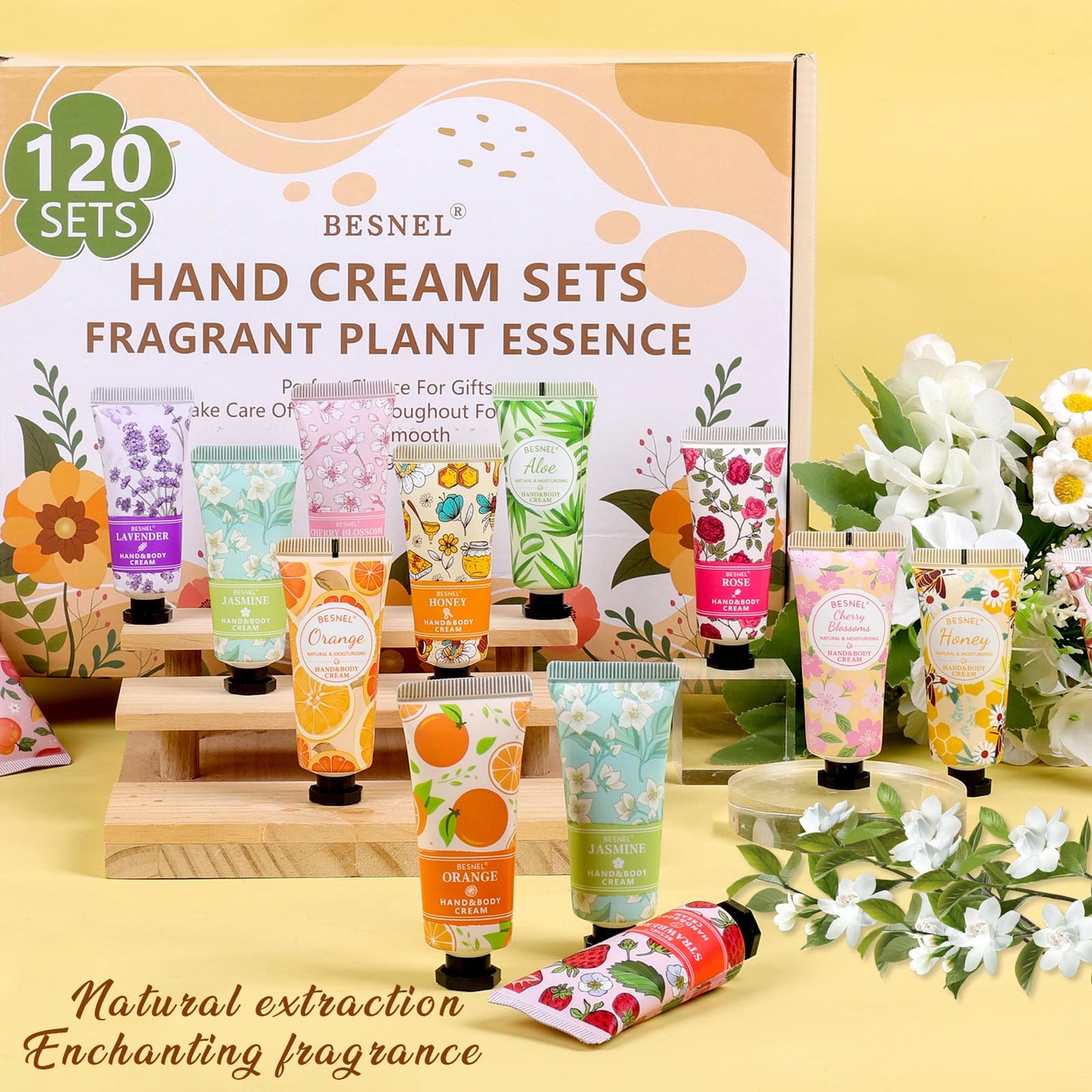 120 Pack Hand Cream Gifts Set For Women, Mini Hand Lotion Travel Size in Bulk for Dry Cracked Hands, Graduation Gifts, Christmas Gifts, Thanksgiving Gifts, Teacher Appreciation Gifts, Party Favors