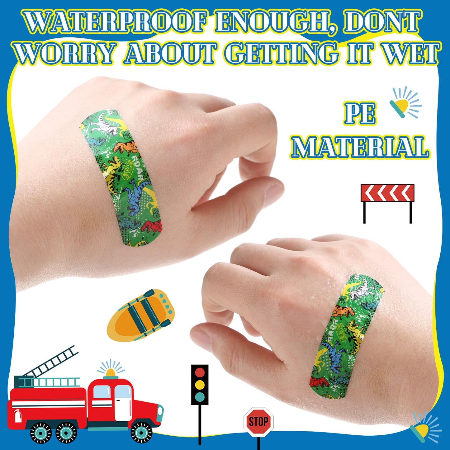 120 Pcs Kids Bandages Bulk Cute Cartoon Flexible Bandages Waterproof Breathable Bandages Strip Protect Cuts and Scrapes for Girls Boys Children Toddlers (Lovely Style)