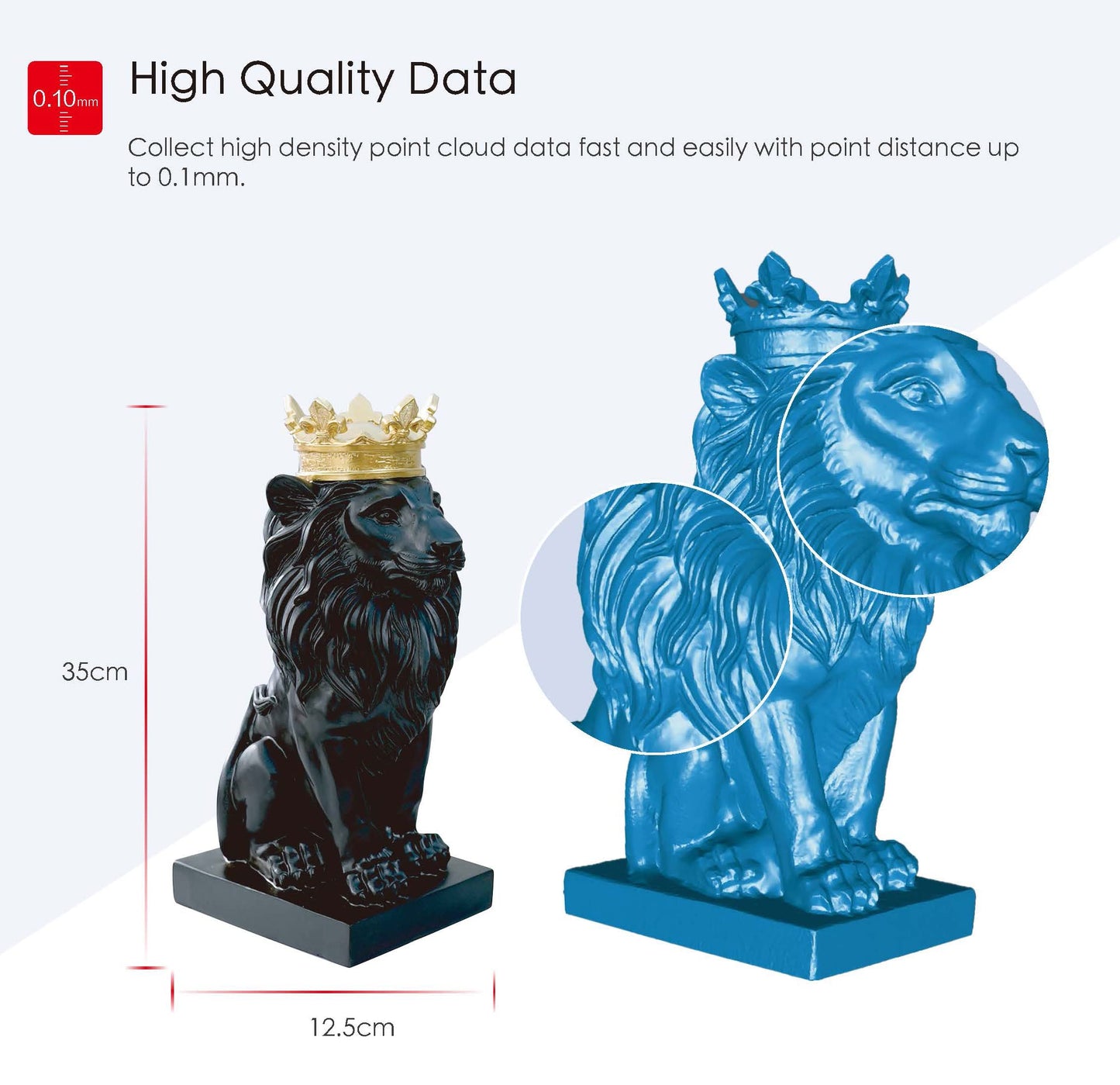 Einstar Handheld 3D Scanner Pro - High Quality and Realistic-3D Scanner for 3D Printing, Infrared VCSEL Light Scanning with RGB Color Camera 0.1 mm Resolution, Handheld 3D-Printer & Scanners Tools