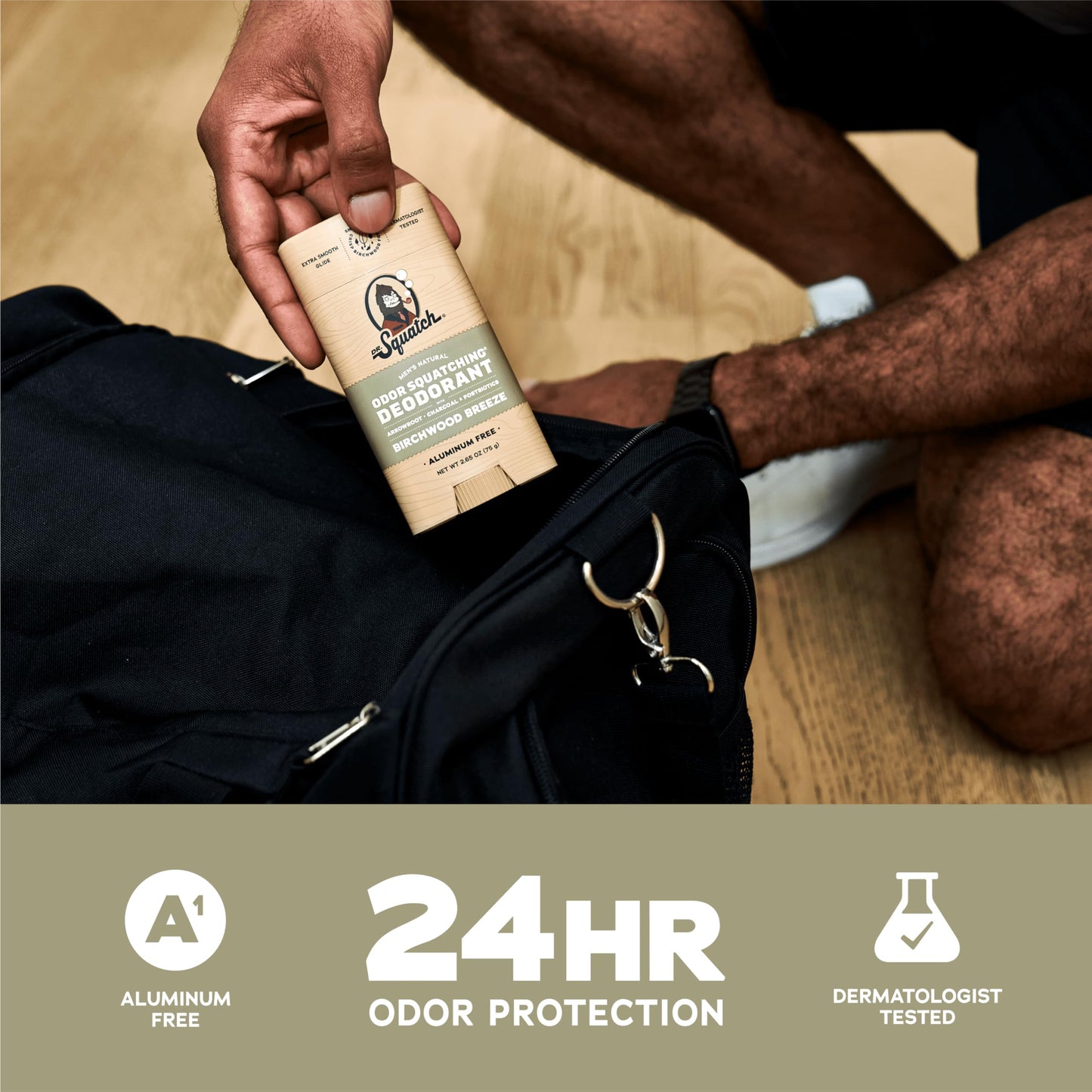 Dr. Squatch Natural Deodorant for Men 3 Pack Birchwood Breeze – Odor-Squatching Men's Deodorant Aluminum Free (2.65 oz, 3 Pack)