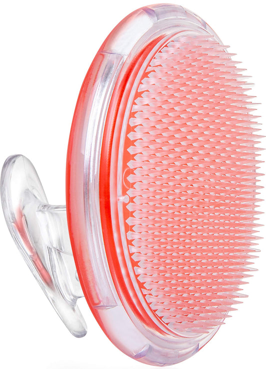 Dylonic Exfoliating Brush for Ingrown Hair and Razor Bump Prevention - Gentle Pre-Shave Exfoliator for Silky Smooth Skin on Face, Legs, Bikini Line - Ideal for Men and Women - Orange, 4x3-Inch