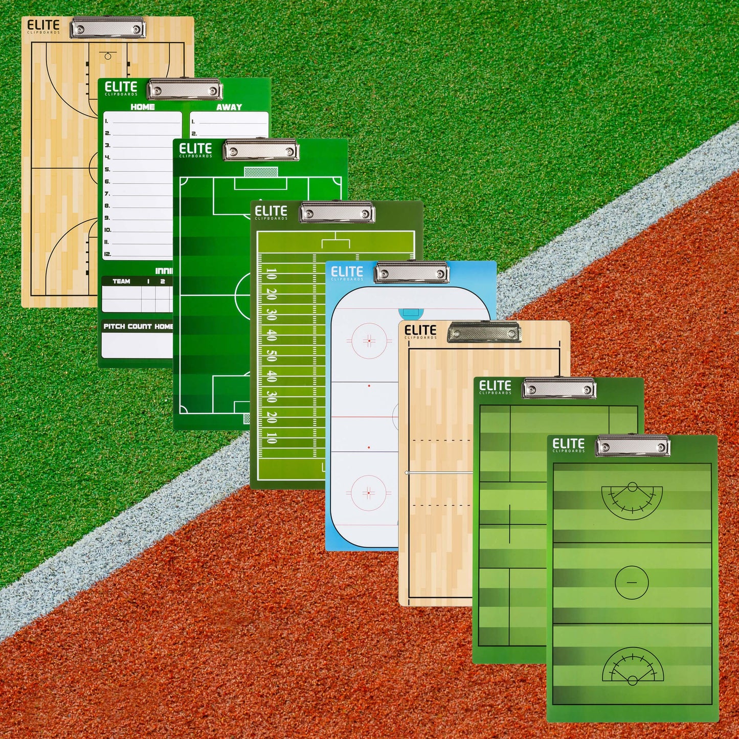 Elite Clipboards Dry Erase Coaches Clipboards | Basketball, Baseball, Soccer, Football, Hockey, Volleyball, Lacrosse (Soccer)