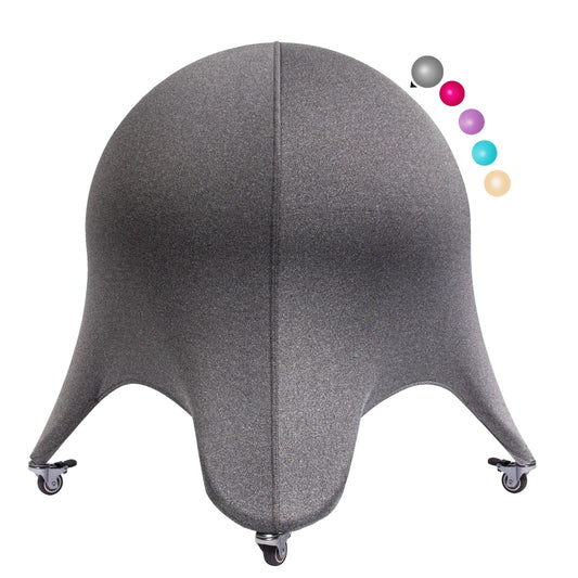 ENOVI Starfish Ball Chair, Yoga Ball Chair Exercise Ball Chair Ergonomic Design for Home Office Desk, Stability Ball & Balance Ball Seat to Relieve Back Pain, 24IN, FG